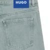 Blaue Baggy-Fit-Jeans aus festem Denim