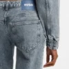 Blaue Bootcut-Jeans aus Stretch-Denim