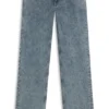 Blaue Bootcut-Jeans aus Stretch-Denim