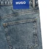 Blaue Bootcut-Jeans aus Stretch-Denim