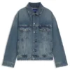 Blaue Jacke in lockerer Passform aus festem Denim