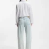 Blaue Jeans im Boyfriend-Schnitt aus festem Denim