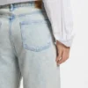 Blaue Jeans im Boyfriend-Schnitt aus festem Denim