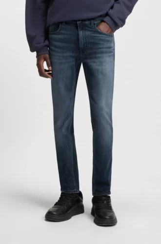 Blaue Jeans in Extra-Slim-Fit aus Stretch-Denim