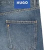 Blaue Jeans in Regular-Fit aus Denim mit Whiskers