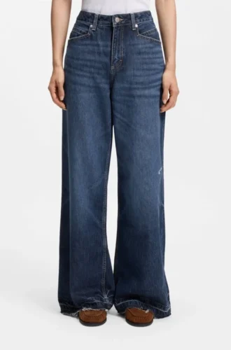 Blaue Jeans in Relaxed-Fit aus festem Denim