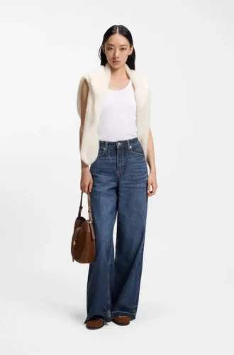 Blaue Jeans in Relaxed-Fit aus festem Denim
