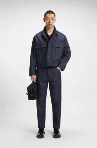 Blaue Jeans in Relaxed-Fit aus japanischem Denim