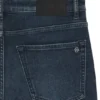 Blaue Jeans mit konischer Passform aus komfortablem Stretch-Denim