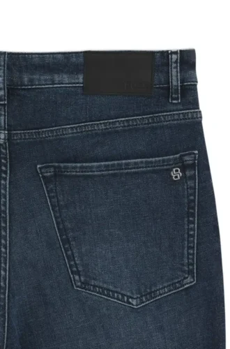 Blaue Jeans mit konischer Passform aus komfortablem Stretch-Denim