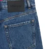 Blaue Jeans mit weitem Bein aus festem Denim