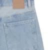 Blaue Jeans mit weitem Bein aus festem Denim