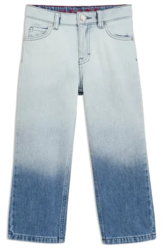 Blaue Kinder-Jeans in lockerer Passform mit Farbverlauf