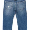 Blaue Kinder-Jeans in Regular-Fit aus Distressed-Denim