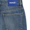 Blaue, locker sitzende Jeans aus festem Denim