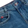 Blaue, locker sitzende Kinder-Jeans aus Stretch-Denim Blaue, locker sitzende Kinder-Jeans aus Stretch-Denim