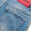 Blaue, locker sitzende Shorts für Kinder aus Baumwoll-Denim
