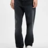 Blaue-schwarze Baggy-Fit-Jeans aus festem Denim