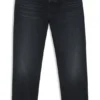 Blaue-schwarze Baggy-Fit-Jeans aus festem Denim