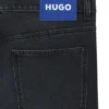 Blaue-schwarze Baggy-Fit-Jeans aus festem Denim