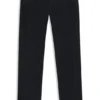 Blaue-schwarze Barrel-Leg-Jeans aus weichem Denim