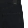 Blaue-schwarze Barrel-Leg-Jeans aus weichem Denim