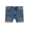 Blaue Shorts für Kinder aus Stretch-Denim