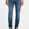 Blaue Skinny-Fit-Jeans aus Stretch-Denim