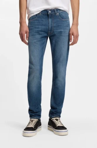 Blaue Skinny-Fit-Jeans aus Stretch-Denim