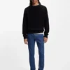 Blaue Skinny-Fit-Jeans aus Stretch-Denim
