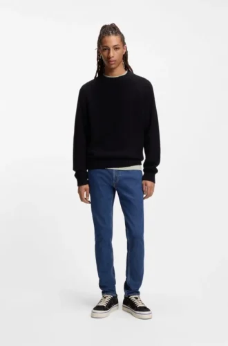 Blaue Skinny-Fit-Jeans aus Stretch-Denim