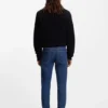 Blaue Skinny-Fit-Jeans aus Stretch-Denim