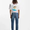 Blaue Skinny-Fit-Jeans aus Stretch-Denim