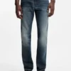 Blaue Slim-Fit-Jeans aus Comfort-Stretch-Denim