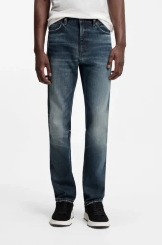 Blaue Slim-Fit-Jeans aus Comfort-Stretch-Denim
