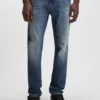 Blaue Slim-Fit-Jeans aus komfortablem Stretch-Denim