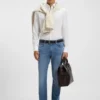 Blaue Slim-Fit-Jeans aus Performance-Denim