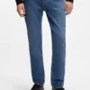 Blaue Slim-Fit-Jeans aus Stretch-Denim