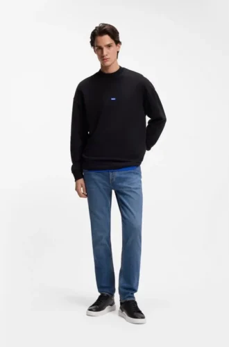 Blaue Slim-Fit-Jeans aus Stretch-Denim