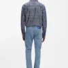 Blaue Slim-Fit-Jeans aus Stretch-Denim