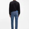 Blaue Slim-Fit-Jeans aus Stretch-Denim