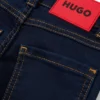 Blaue Slim-Fit-Jeans für Kinder aus gestricktem Denim