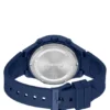 Blaue Uhr mit Silikonarmband mit Logo