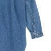 Blaues, locker sitzendes Kinderhemd aus Baumwoll-Denim