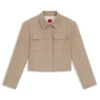 Blazer in lockerer Passform aus Nadelstreifen-Flanell