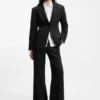 Blazer in lockerer Passform aus Seersucker mit Kettengürtel
