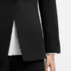 Blazer in lockerer Passform aus Seersucker mit Kettengürtel