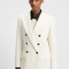 Blazer in lockerer Passform aus Stretch-Twill