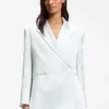Blazer in lockerer Passform aus weichem Satin