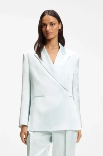 Blazer in lockerer Passform aus weichem Satin